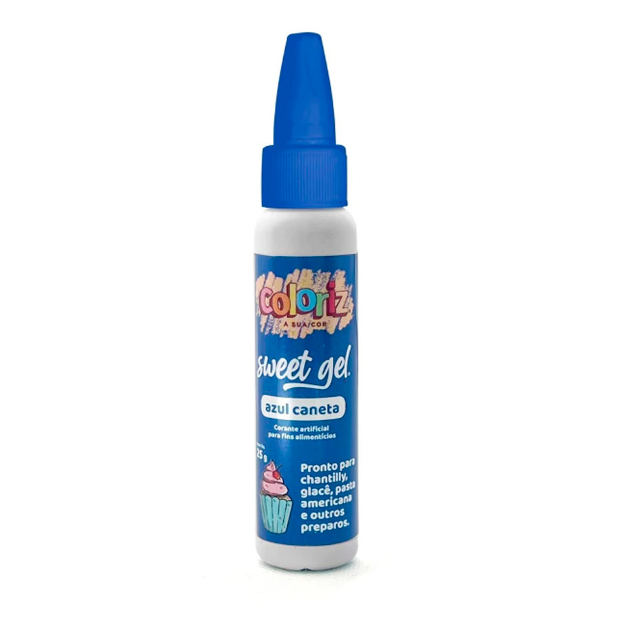 Corante Sweet Gel  Azul Caneta - 25g - 1 unidade - Coloriz - Rizzo - Food & Beverages