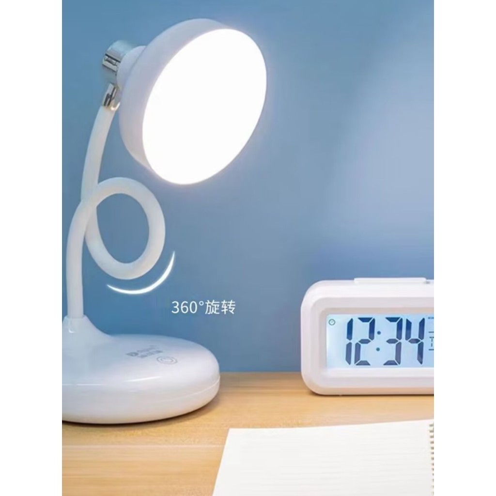 Luminária Abajur de Mesa LED Luz Recarregável Touch 20 Leds Haste Flexível Lâmpada De Estudo Sem Fio