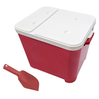 Kit Container Canister Armazenador Ração 15Kg e Pá Dosadora Pop Furacão Pet Anti Formiga Vermelho em Oferta na Shopee