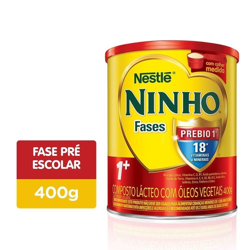 Composto Lacteo Ninho Fases 1+ Prebio 400g - Mom & Baby