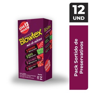 Preservativo Blowtex Mix de Sabores Leve 12 Pague 10un em Oferta na Shopee