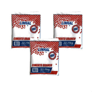 Kit 3 Cimento Branco Para Reparo E Acabamento Artesanato 1kg em Oferta na Shopee