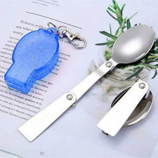 Kit 1/3/10 Chaveiro com Colher Dobrável acampamento crianças em Oferta na Shopee