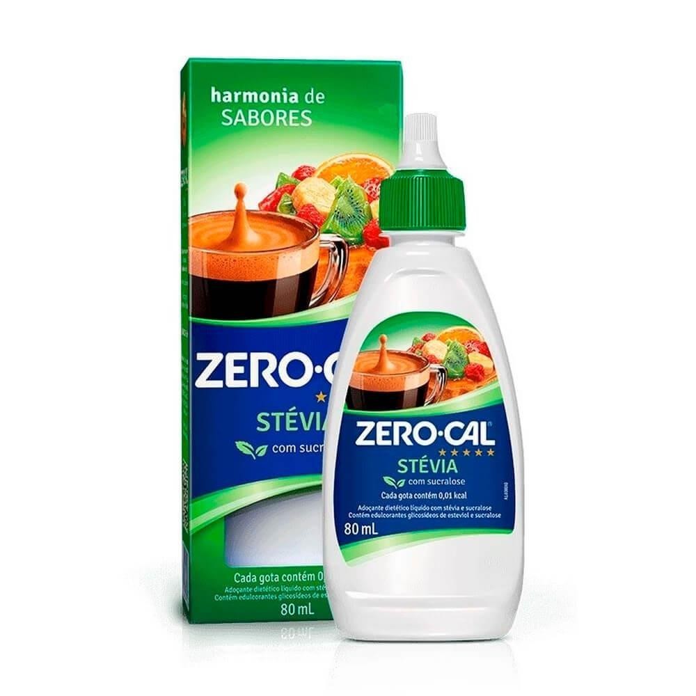 Adoçante Zerocal Stévia Com 80Ml em Oferta na Shopee