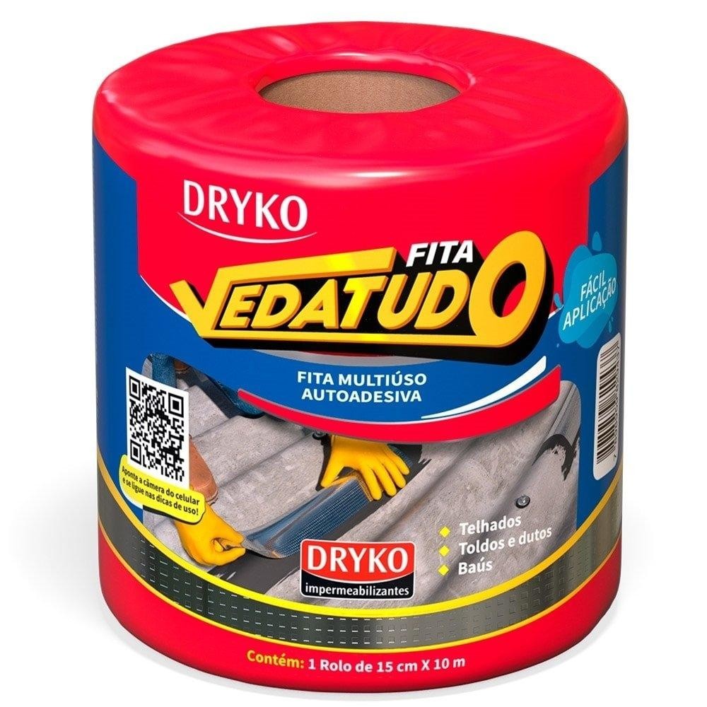 Vedatudo Fita Aluminizada Impermeabilizante Dryko 15cmx10m em Oferta na Shopee