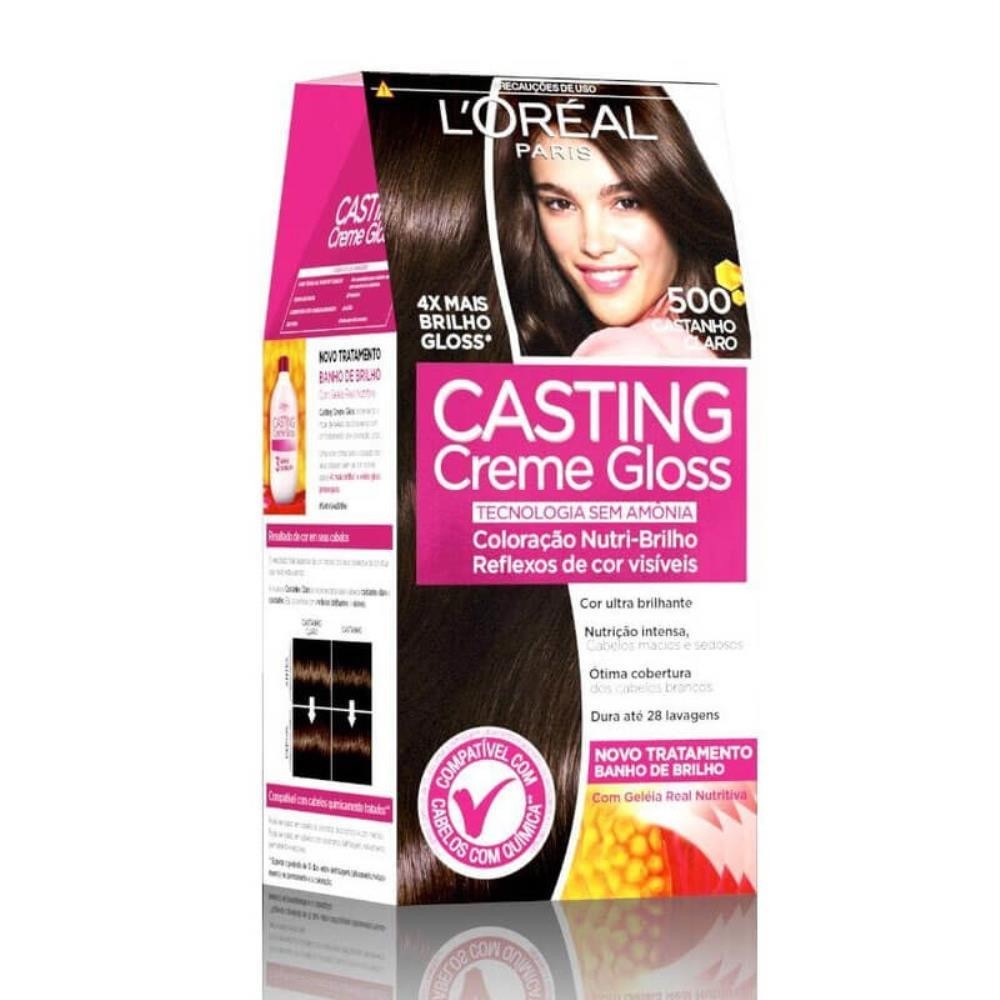 CASTING CREME GLOSS LOREAL TINTURA  CASTANHO CLARO 500