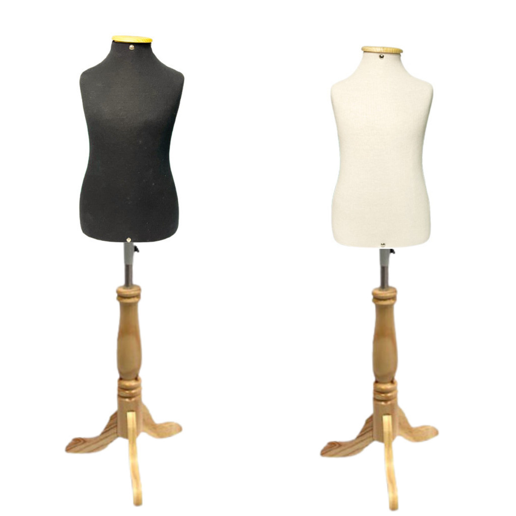 1 Busto Manequim Infantil Forrado pedestal Tripé madeira Moulage Confecção loja vitrine em Oferta na Shopee