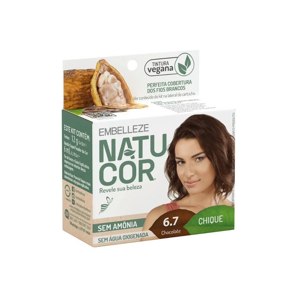 EMBELLEZE TINTA NATUCOR 6.7 CHOCOLATE em Oferta na Shopee