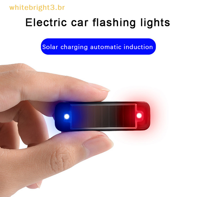 WB Mini Lâmpada LED De Alarme De Segurança Noturna Simulado Nocturna Para Carros De Energia Solar Sem Fio Anti-Roubo Piscando Dummy .