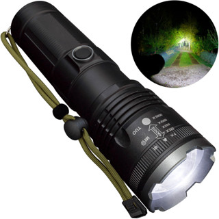 Lanterna Super Potente Tatica Recarregável USB Led Laser 2000m+ Power Bank em Oferta na Shopee