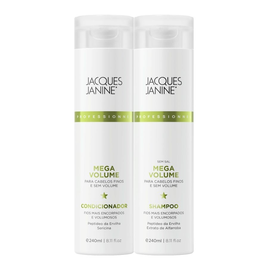 Kit Jacques Janine Mega Volume Shampoo Condicionador 240ml em Oferta na Shopee