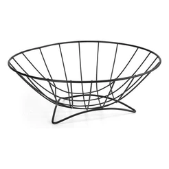 Fruteira Cesta Centro Mesa Bancada Armário Aramada Preta Black Life Arthi
