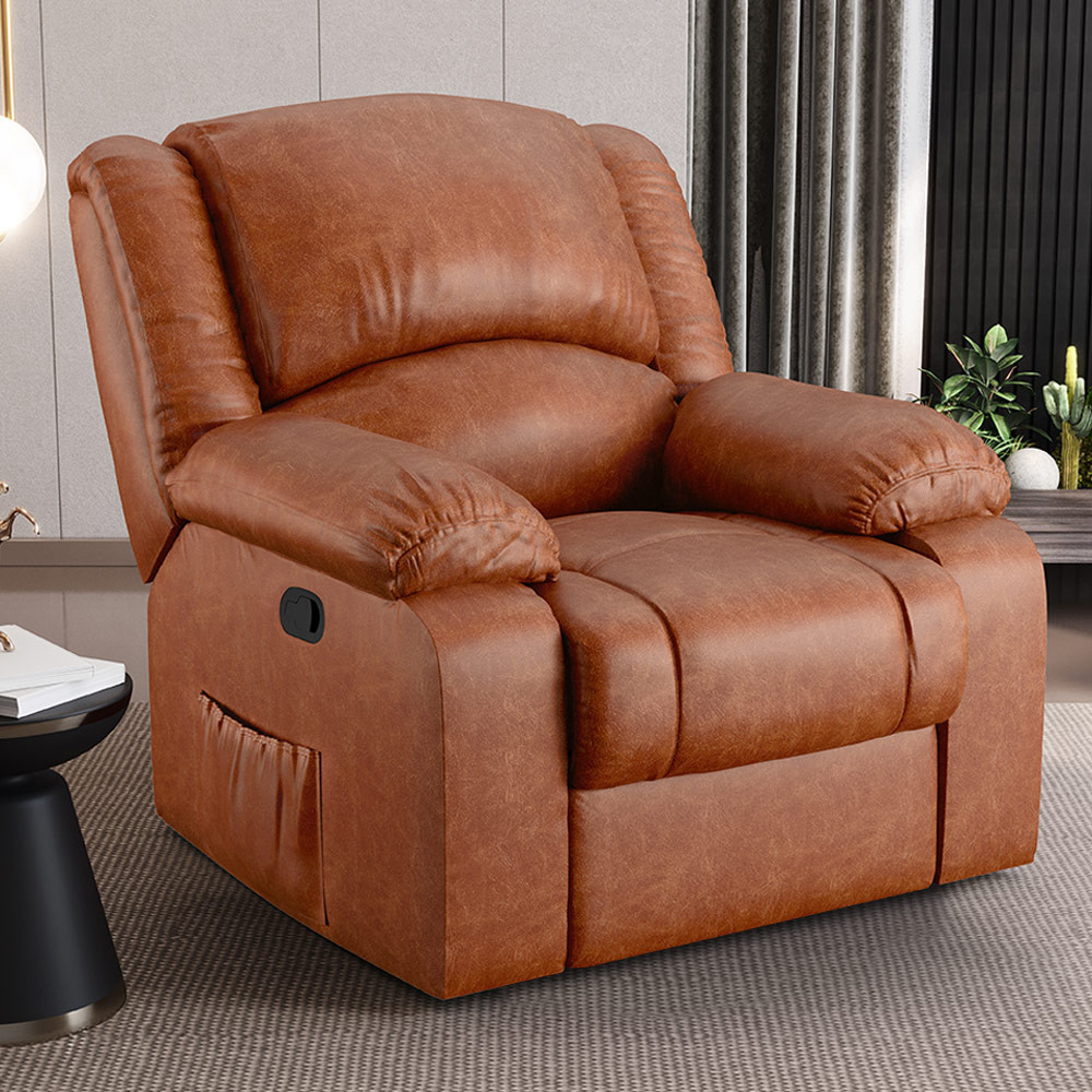 Poltrona do Papai Reclinável Manual Simon F05 Corano Caramelo - Lyam Decor em Oferta na Shopee