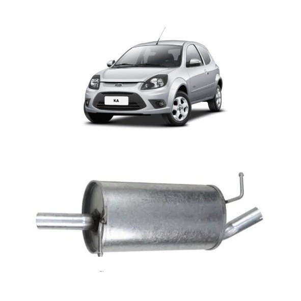 Escapamento Silencioso Traseiro Curto Ford Ka 1.0 2000 2001 2002 2003 2004 2005 2006 2007