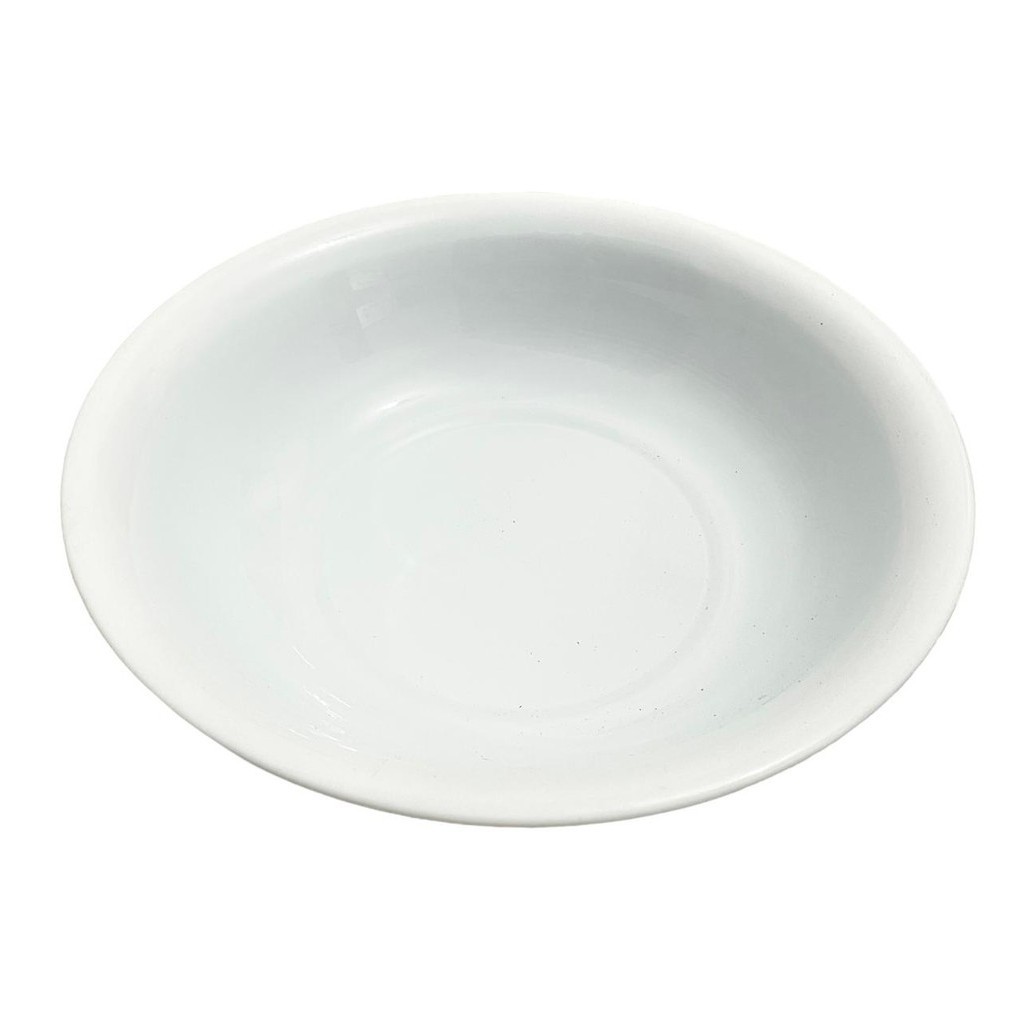 Bacia Ágata Esmaltada Branca 30cm Umbanda Candomblé