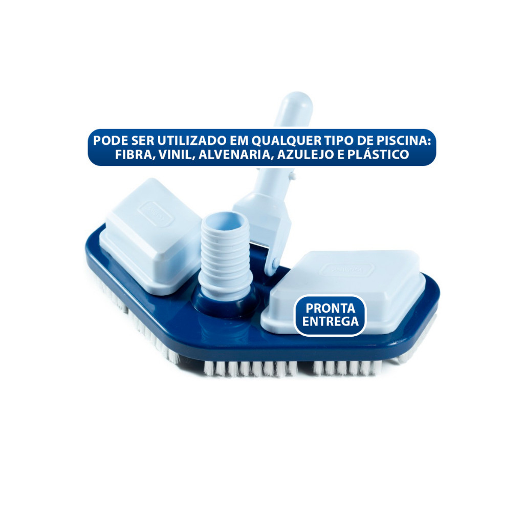 Aspirador De Piscina Asa Delta Com Escova Limpeza Para Todos Tipos De Piscina