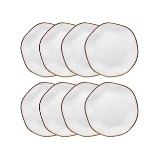 Kit de 8 Pratos Lanches 21,5cm Oxford Ryo Maresia, Porcelana em Oferta na Shopee