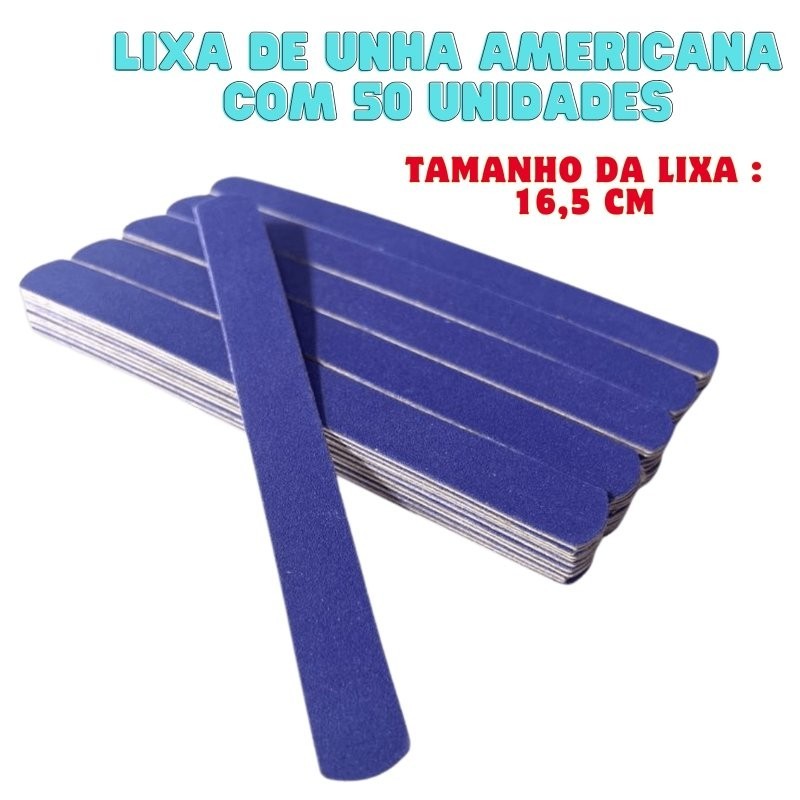 Lixa de Unha Americana Larga Roxa com 50un em Oferta na Shopee