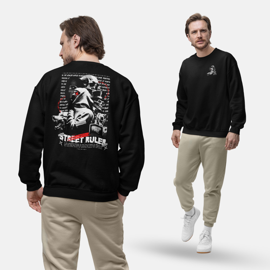 Moletom Preto Branco Masculino Gola Careca Estampa Anjo Money Dinheiro Algodão Flaneado Agasalho Oversized Street Wear Blusa de Frio Confortável