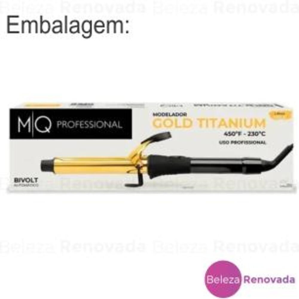 Modelador Cachos Titanium Mq Professional Gold Bivolt em Oferta na Shopee