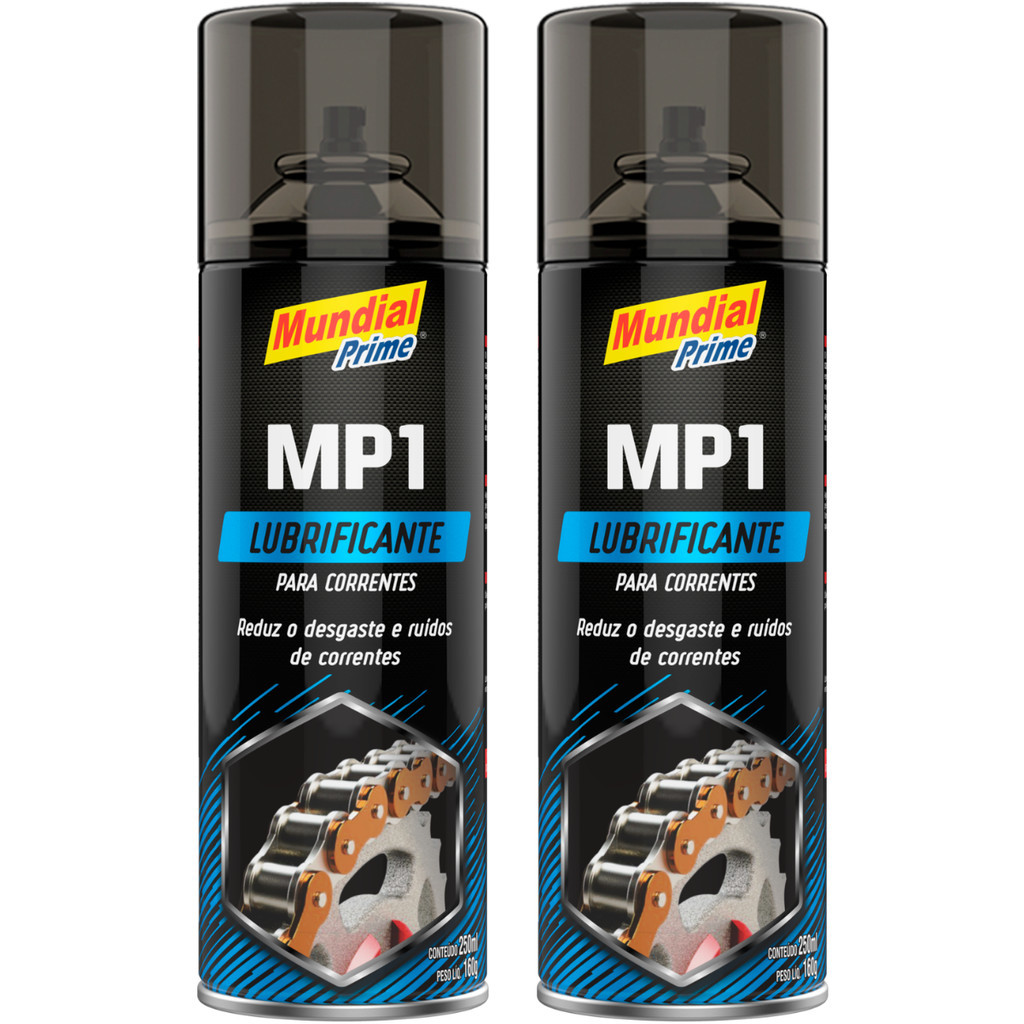 2 Lubrificante Para Correntes Em Geral Motos Bicicleta Motoserra Protege Reduz Atrito Desgaste 250ml
