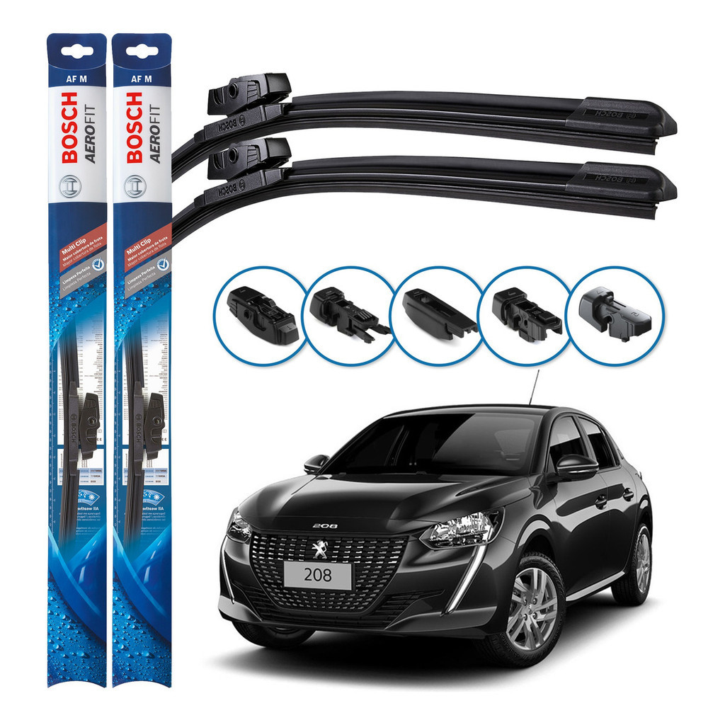 Par de Palhetas Limpador Parabrisa Multiclip Original Bosch Peugeot 208 2021 A 2024 em Oferta na Shopee