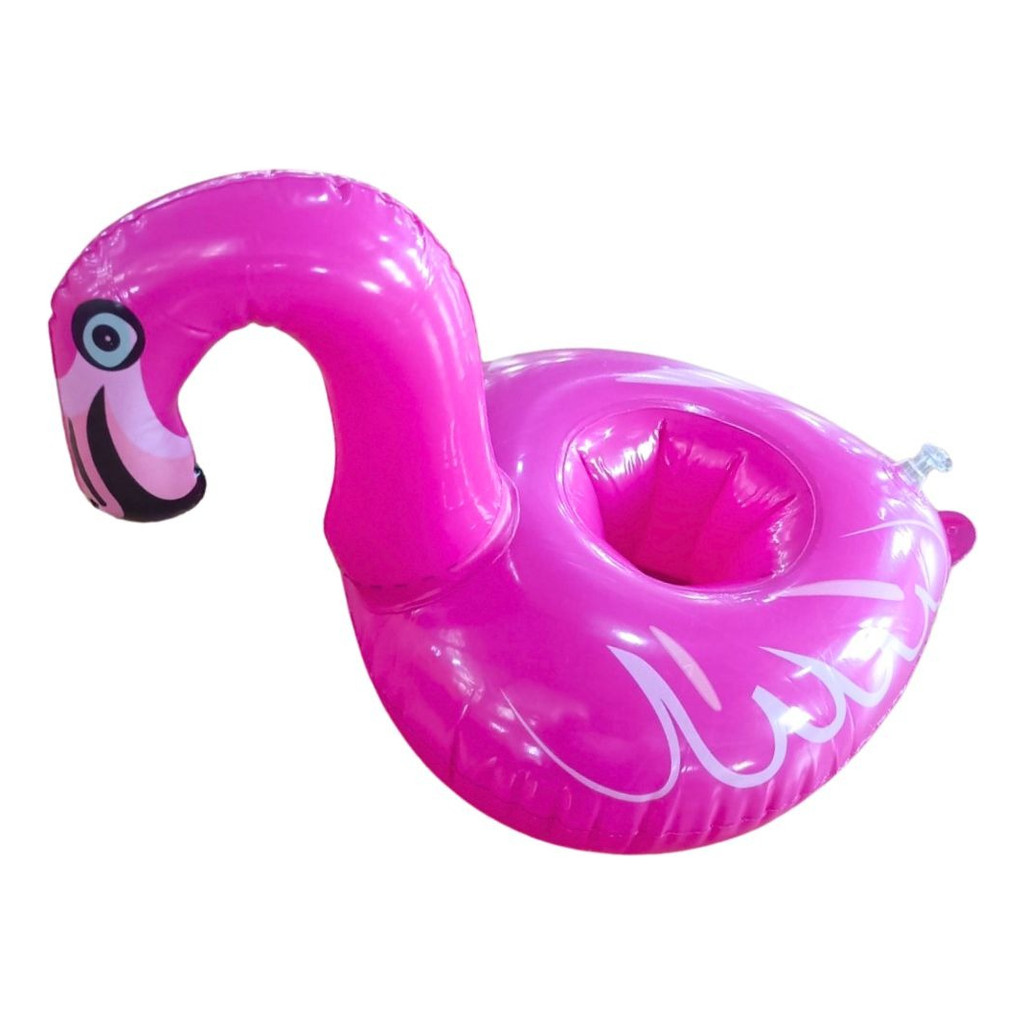 Boia Porta-Copos Inflável Flamingo Rosa Importway
