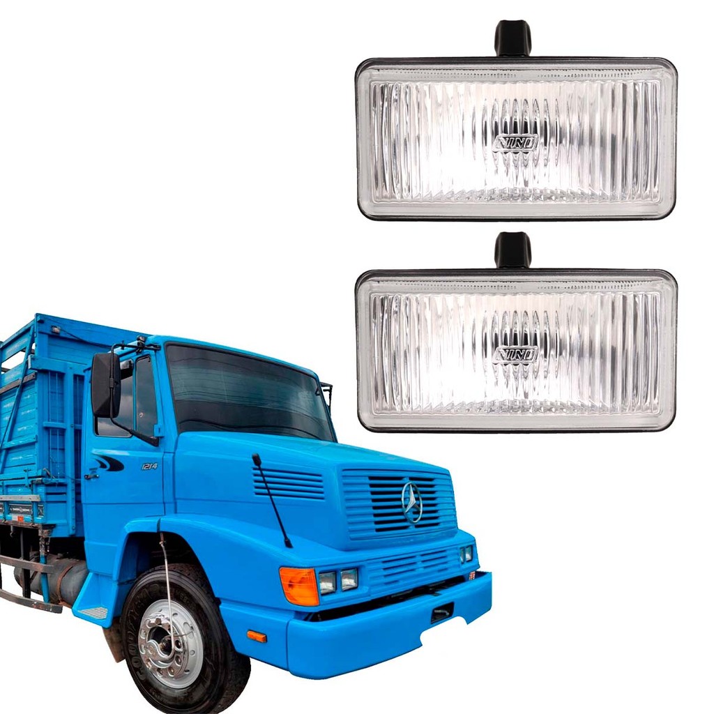 Kit Farol de Milha Scania 112/113 2 Unid Par Retangular Original Nino Faróis Kit Instalação em Oferta na Shopee
