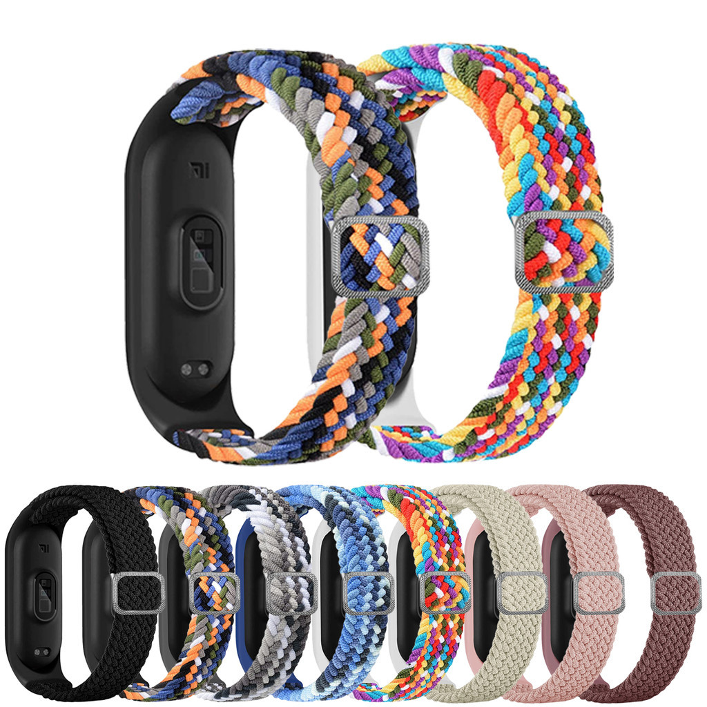 Pulseira De Nylon Para Xiaomi Mi Band 10 9 8 7 6 5 4 3 Bracelete Relógio Miband8 miband9 em Oferta na Shopee