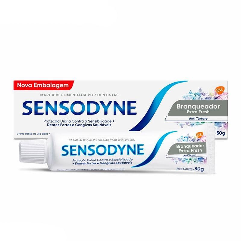 Creme Dental Sensodyne Branqueador Extra Fresh 50g em Oferta na Shopee