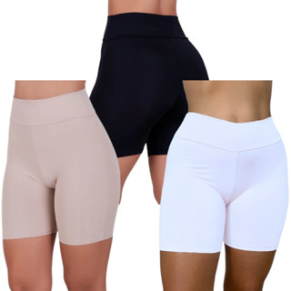 Kit 3 Short Anagua Segunda Pele Feminino Cintura Alta Usar Com Saia E Vestido Não Marca Cós Alto em Oferta na Shopee