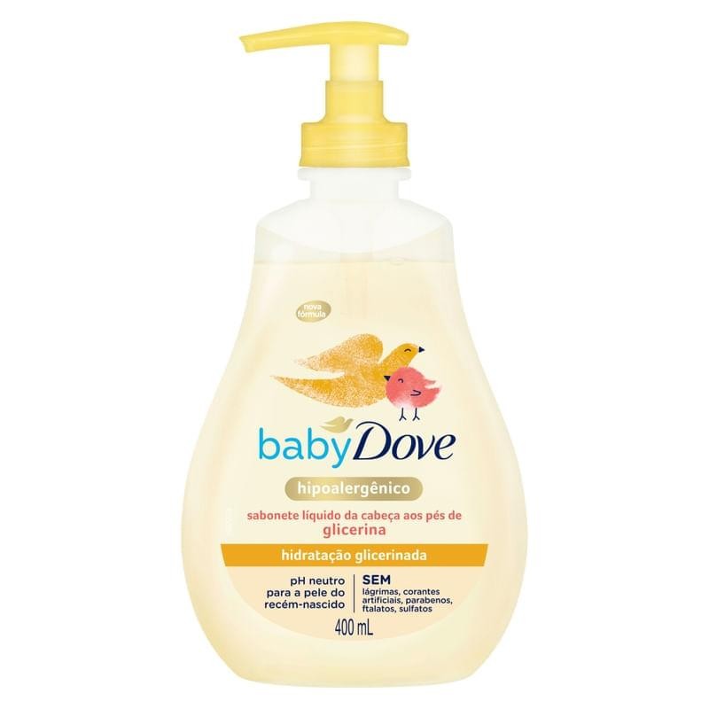 Sabonete Líquido Glicerina Baby Dove Hidratação Glicerinada 400ml em Oferta na Shopee