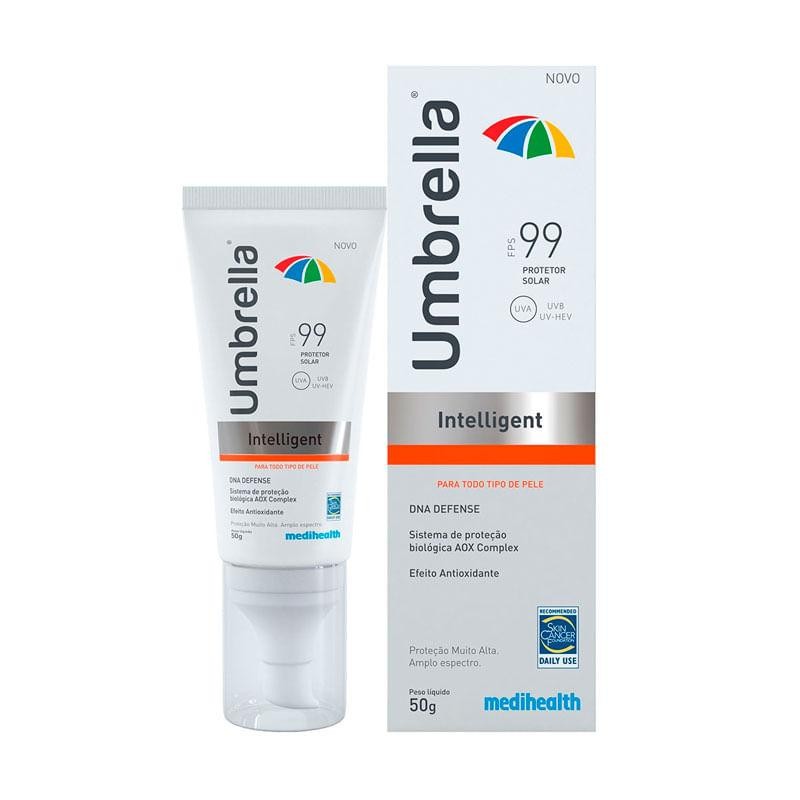 Protetor Solar Facial Umbrella Intelligent FPS99+ 50g em Oferta na Shopee