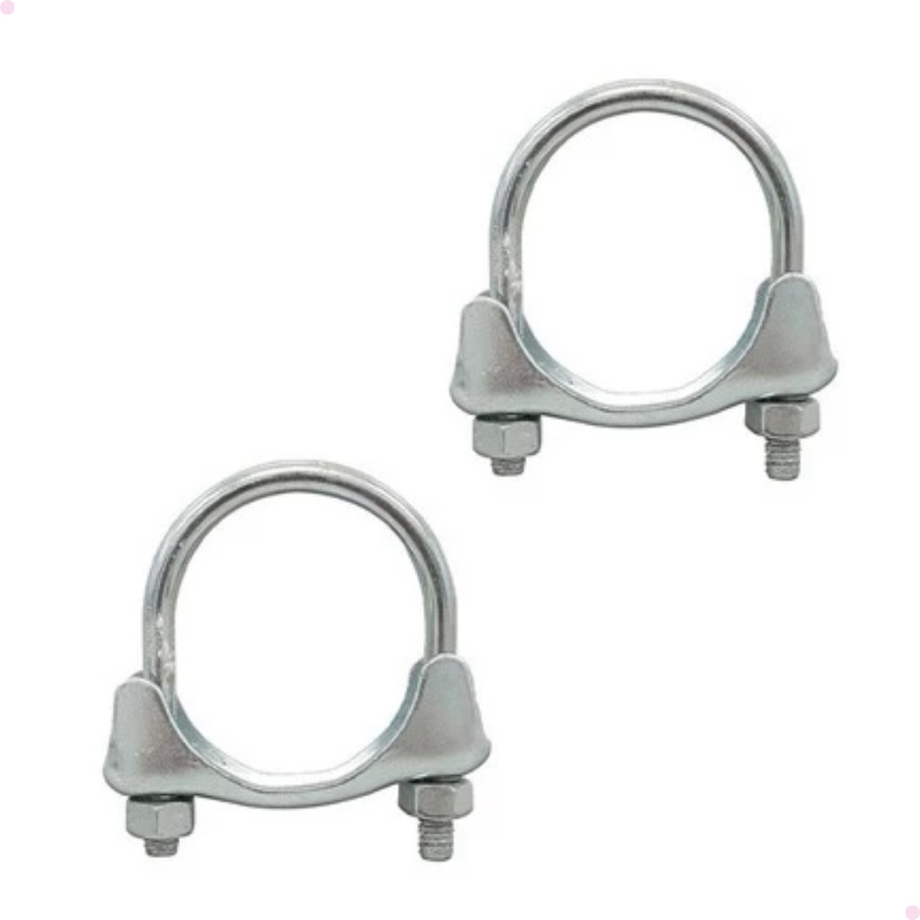 Kit 02 Abraçadeiras Escapamento Tipo U Universal 2 - Todos os modelos