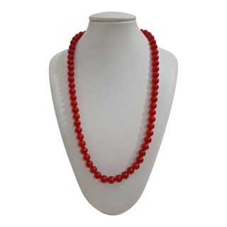 Colar de Jade Vermelha 8mm Pedra Natural Regulável em Oferta na Shopee