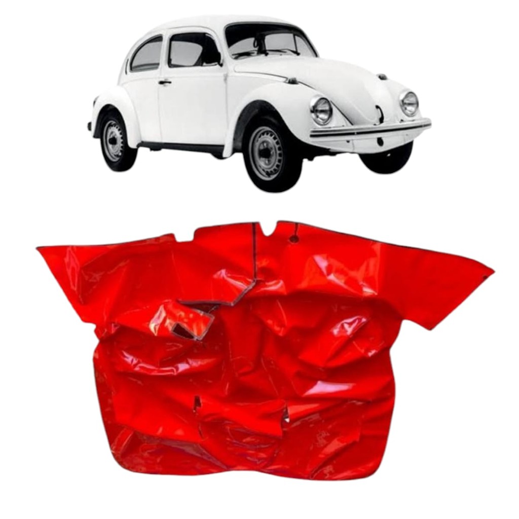 TAPETE ASSOALHO FUSCA FUSCAO VERMELHO VINIL VERNIZ