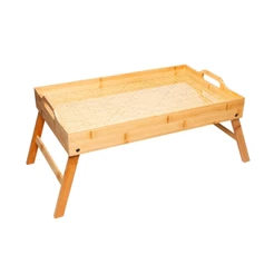 Bandeja Wolff de Bambu Dobrável com Fundo em Treliça 50cm