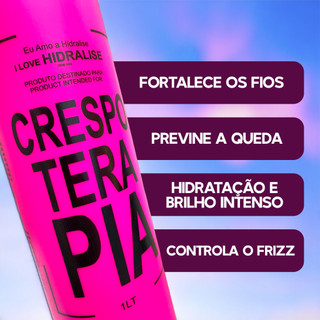 Máscara de Tratamento Capilar Crespoterapia Creme Hidralize 1L - Envio Imediato