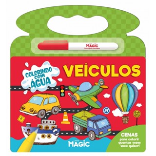 Livro Colorindo com Água Veículos em Oferta na Shopee