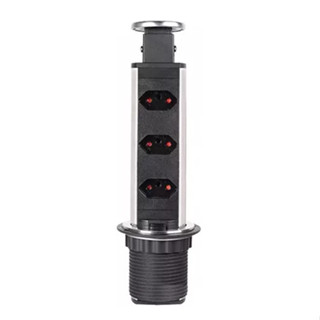 Torre De Tomada Inox Retratil Multiplug Embutir Mesa Granito - Kzi em Oferta na Shopee