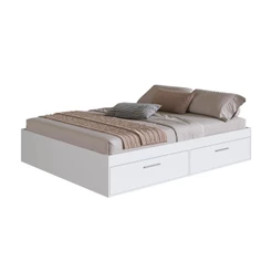 Cama Casal Queen com 4 Portas Basculantes CT1160 200x160cm Branco - Art In Móveis