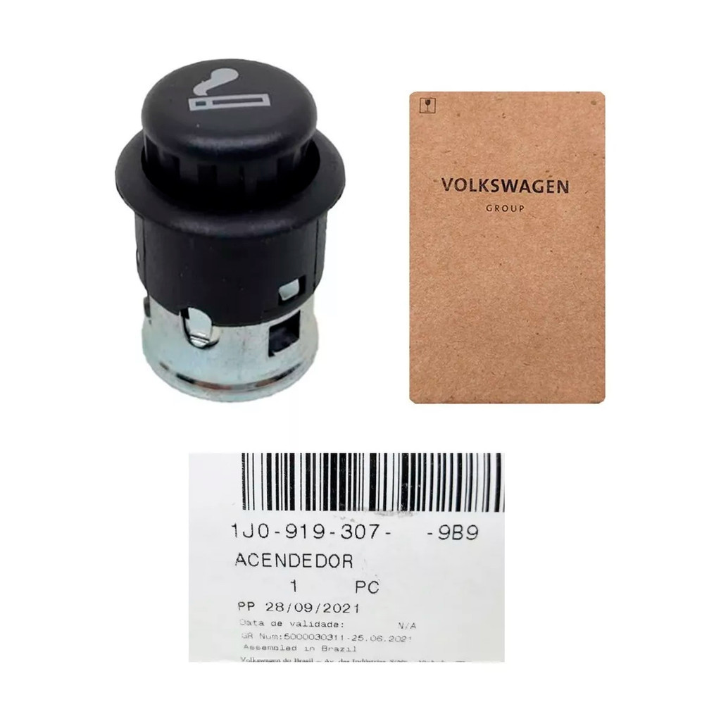 Acendedor Cigarro Gol Fox Golf Amarok Original Volkswagen em Oferta na Shopee