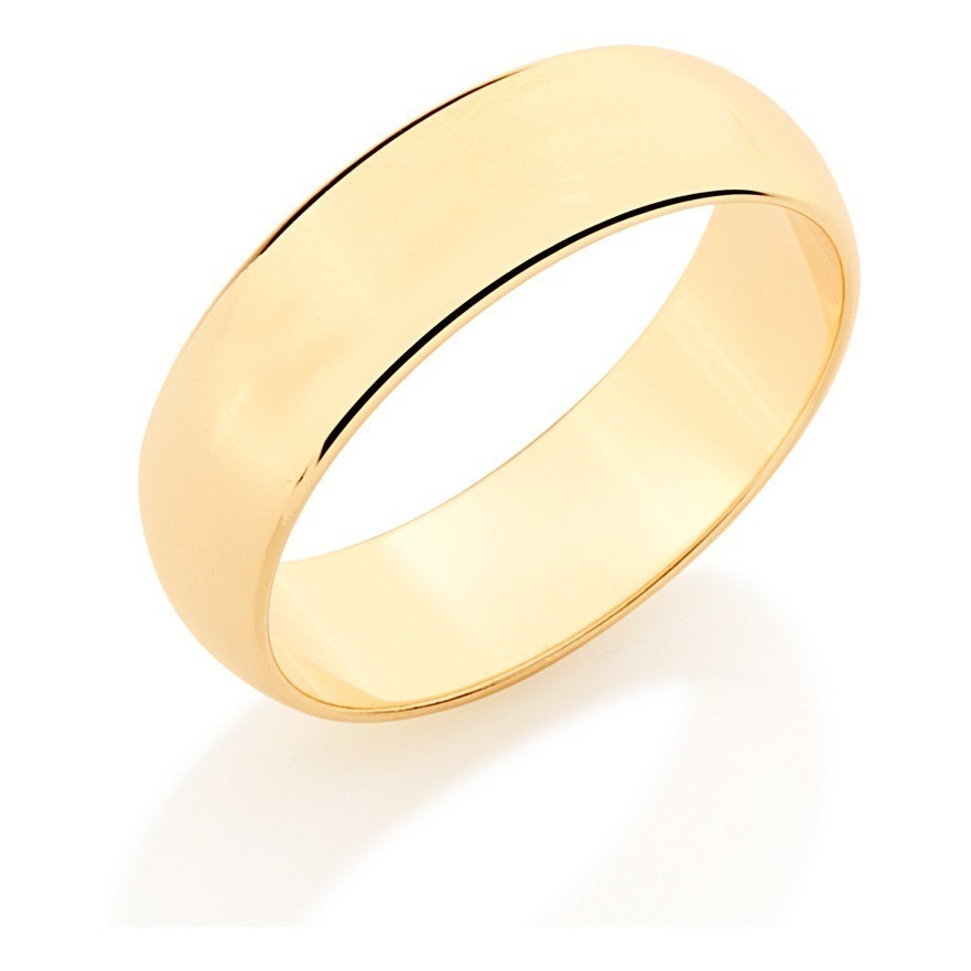 Aliança Lisa Meia Cana Larga Rommanel 510892