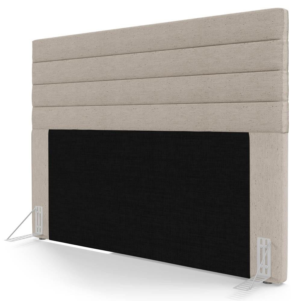 Cabeceira Cama Box Casal Queen 160cm Rubi W01 Linho Bege - Mpozenato - Home & Living