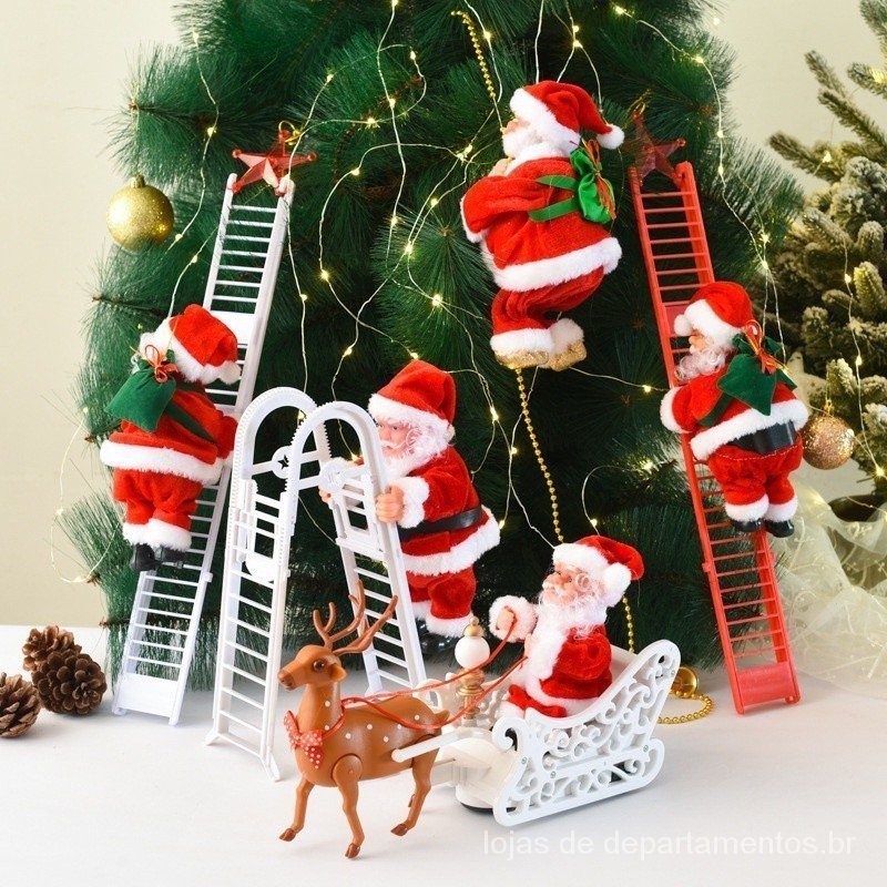 Papai Noel Musical que Sobe e Desce Escada