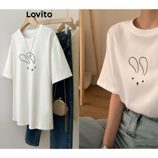 Lovito Camiseta Feminina Casual Com Estampa Animal LNE50378