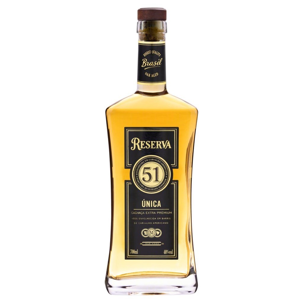 Cachaça Envelhecida Única 51 Reserva Garrafa 700ml - Food & Beverages