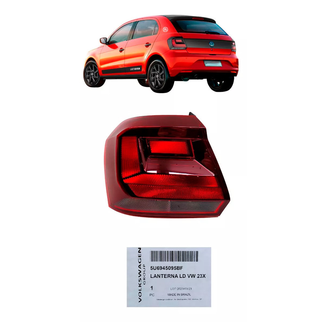 Lanterna Traseira Gol G7 2017 Até 2023 Lado Esquerdo em Oferta na Shopee