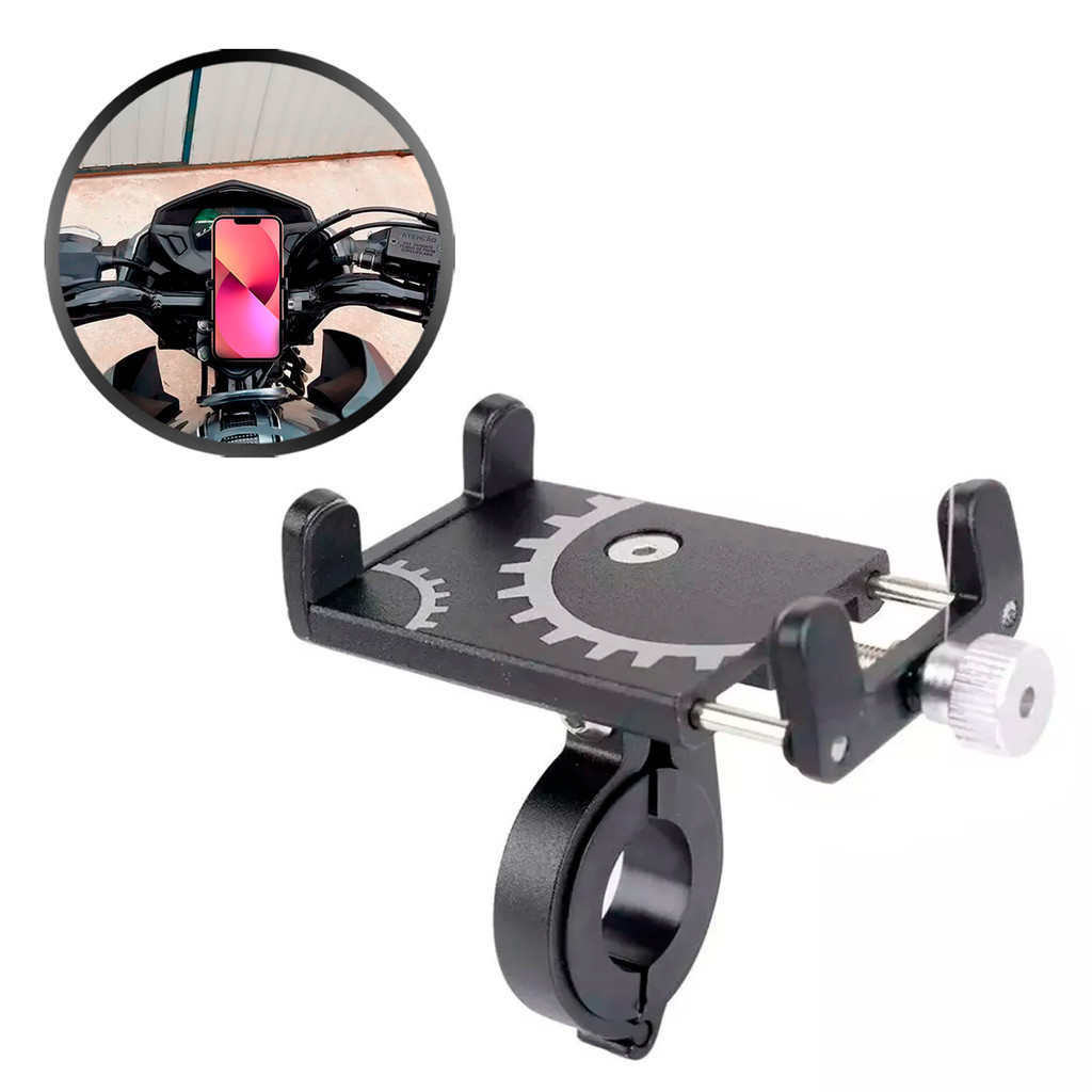 Suporte Para Celular GPS Guidão De Bike E Moto Em Alumínio Resistente Bicicleta Ciclismo Mapas Entregas GPS