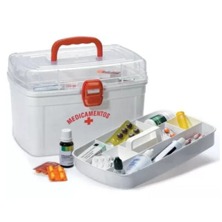 Caixa Medicamento Mega Luxo 12 Litros Grande Com Bandeja em Oferta na Shopee